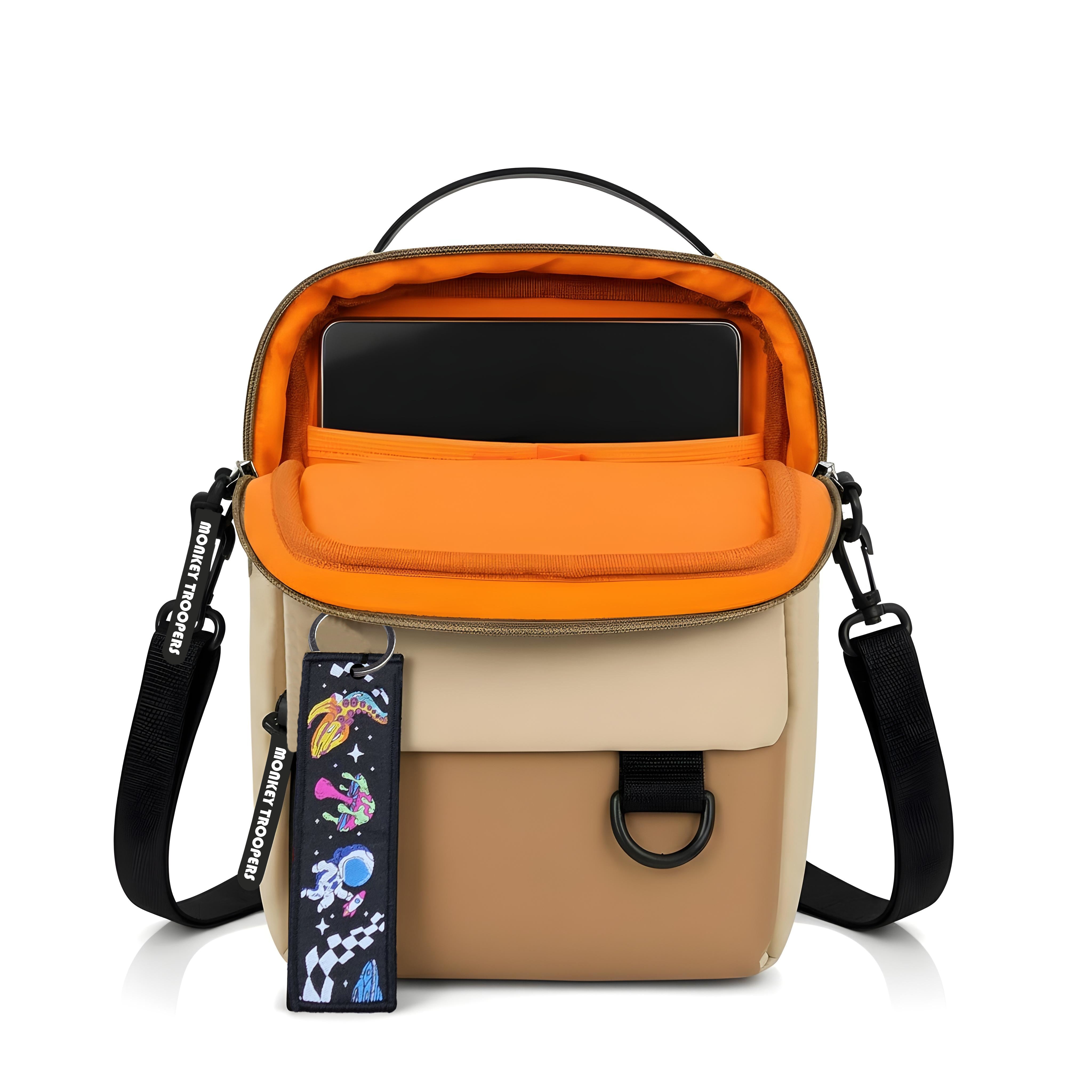 Byte Crossbody | Cream-Brown