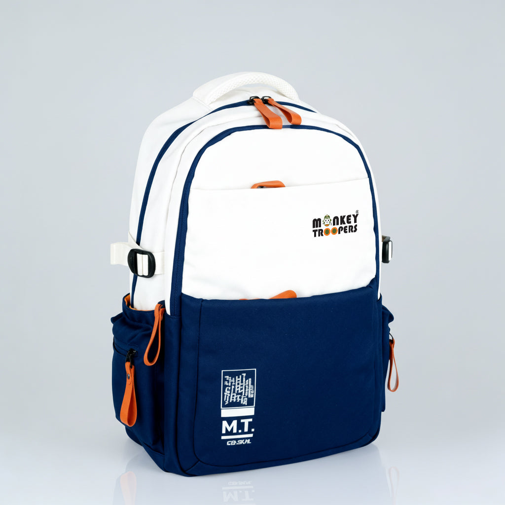 Bouje Laptop Backpack-Your Everyday Adventure | White-Navy