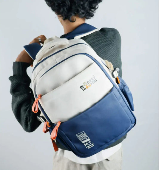 Bouje Laptop Backpack-Your Everyday Adventure | White-Navy