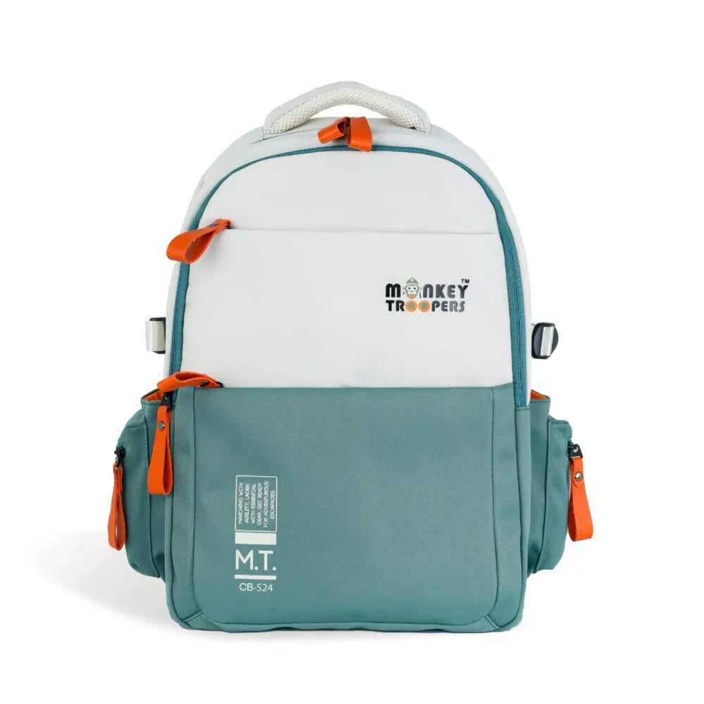 Bouje Laptop Backpack | White-Teal
