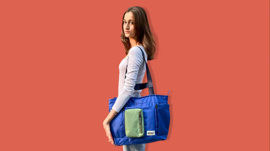Breeze Laptop Tote Bag | Blue-Green