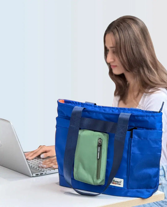 Breeze Laptop Tote Bag | Blue-Green