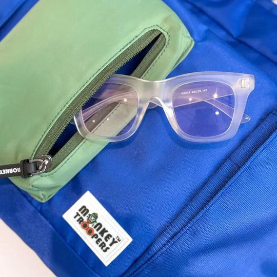 Blue-green Breeze Laptop Tote Bag by Monkey Troopers with sturdy handles and spacious interior for carrying laptops and essentials.