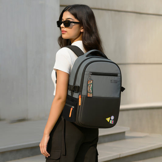 Glitch Laptop Backpack| Black-Grey