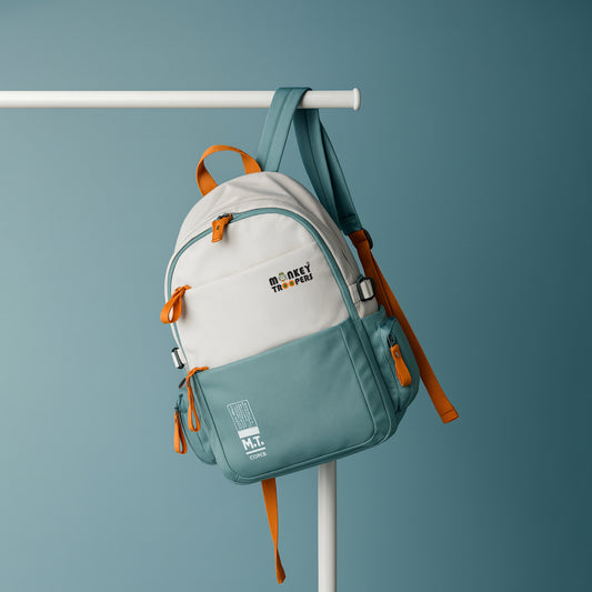 Bouje Laptop Backpack-Your Everyday Adventure | White-Teal
