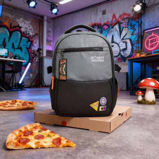 Glitch Laptop Backpack| Black-Grey
