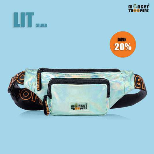 Lit Fanny Pack – Lightweight and Water-Resistant | Silver