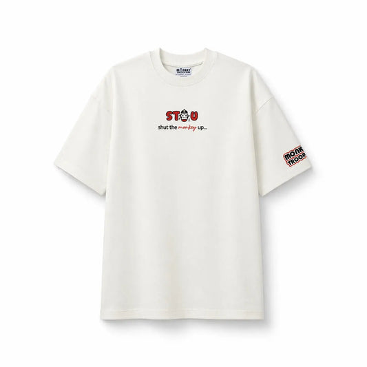 PSYCHO MONKEY Oversized T-Shirt | Off-White