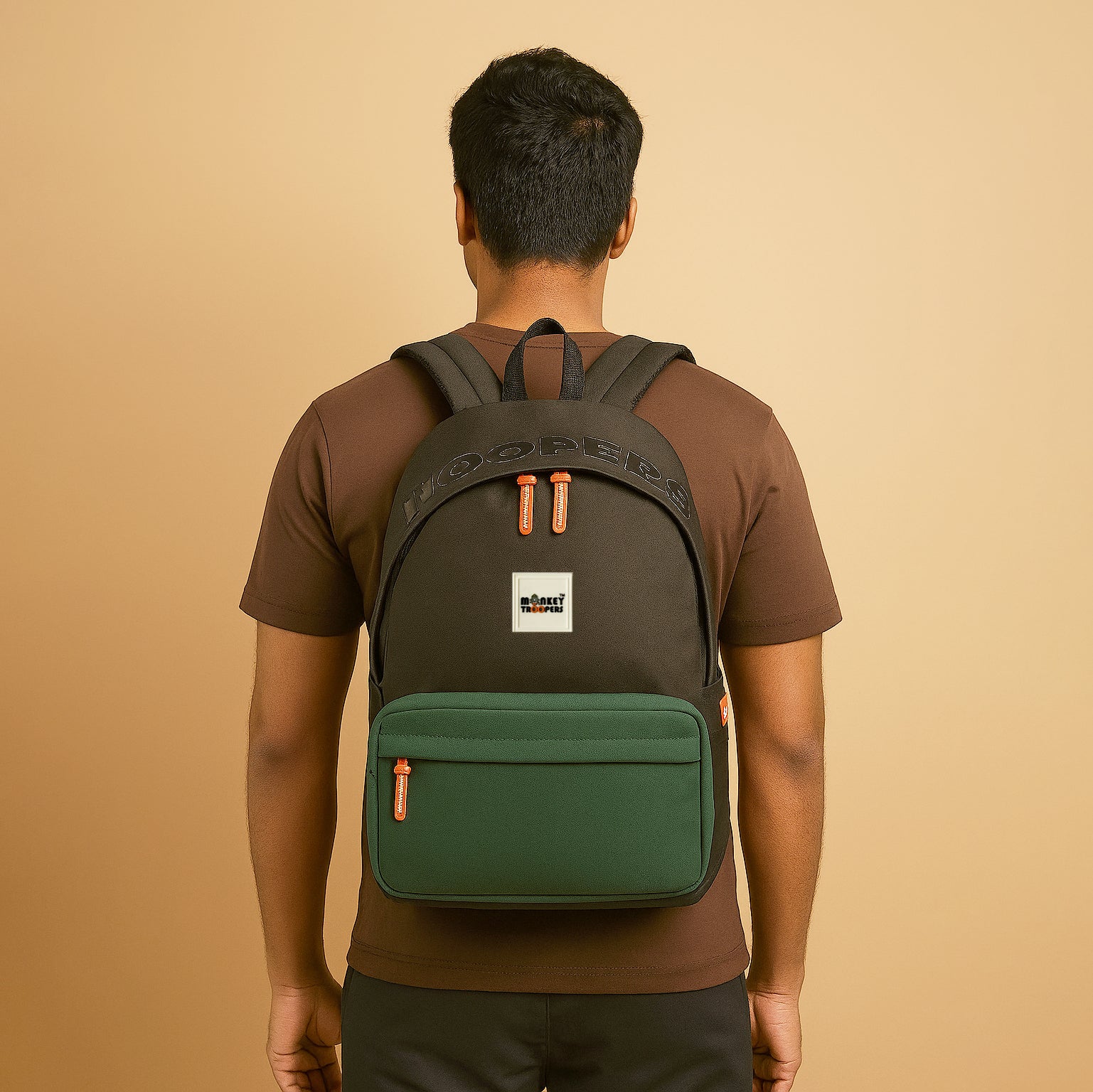 Shaggy Backpack | Black-Dark Green