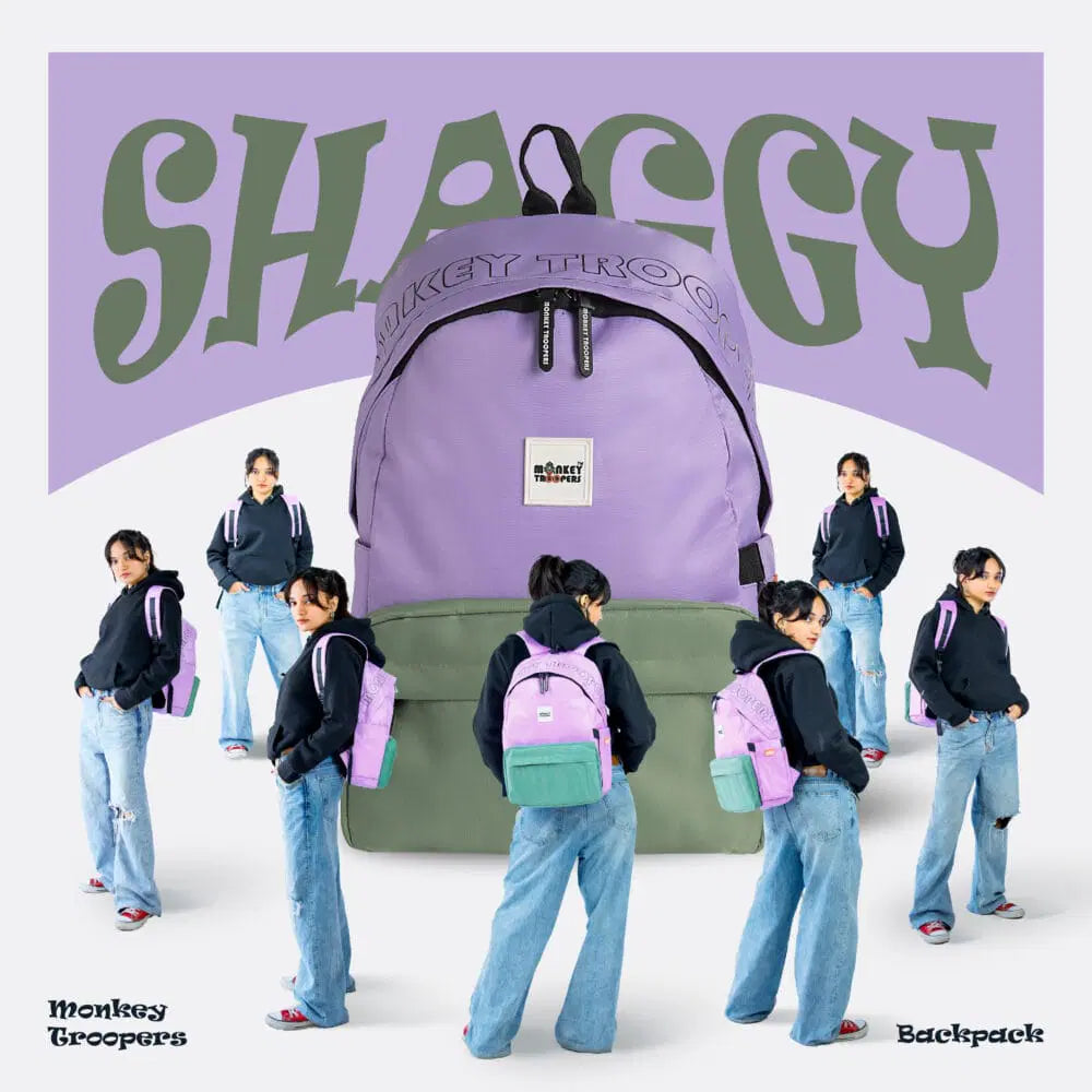 Shaggy Backpack | Lavender-Green