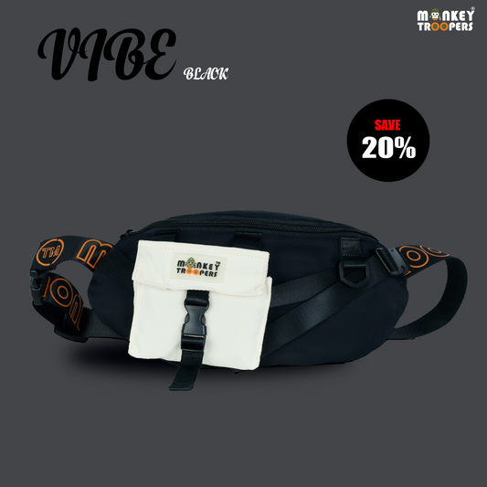 Vibe Fanny Pack- Daily Use Waist Bag | Black