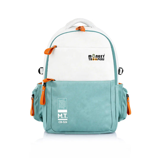 Bouje Laptop Backpack | White-Teal