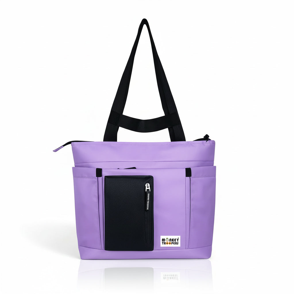 Breeze Laptop Tote Bag | Lavender-Black