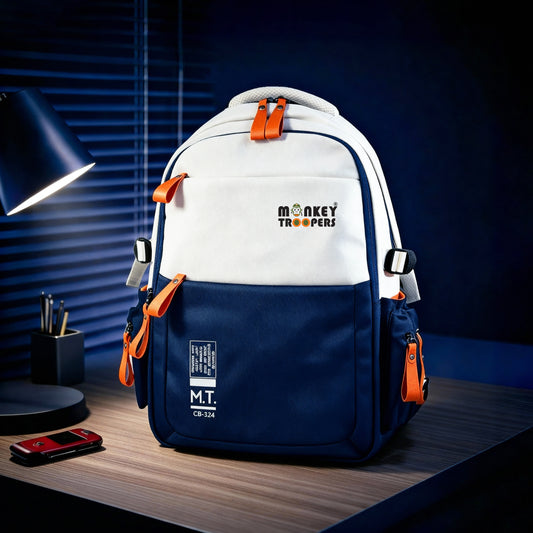 Bouje Laptop Backpack-Your Everyday Adventure | White-Navy
