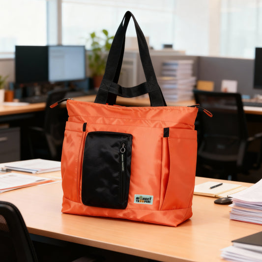 Breeze Laptop Tote Bag | Orange