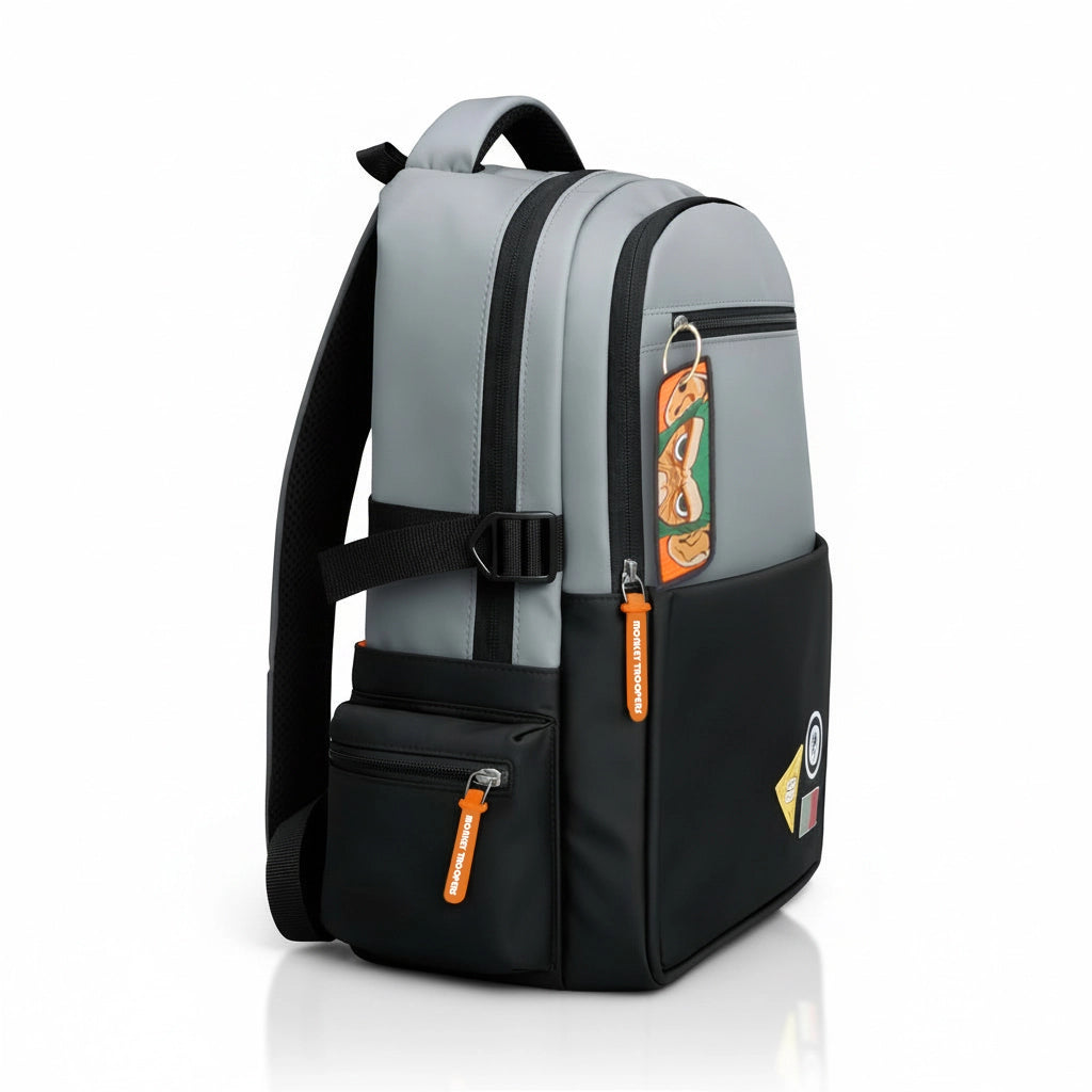 Glitch Laptop Backpack| Black-Grey