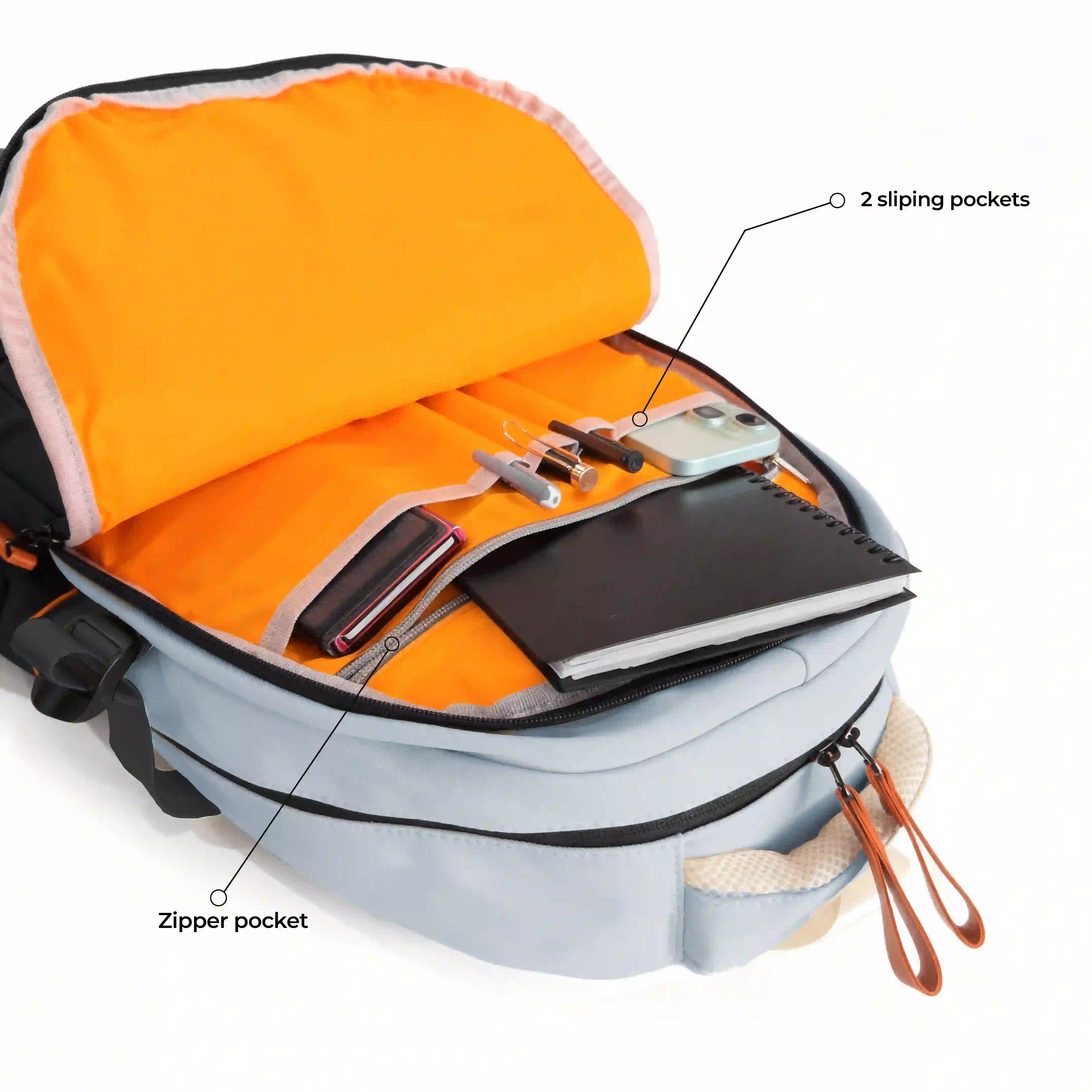 Bouje Laptop Backpack | Black-Grey