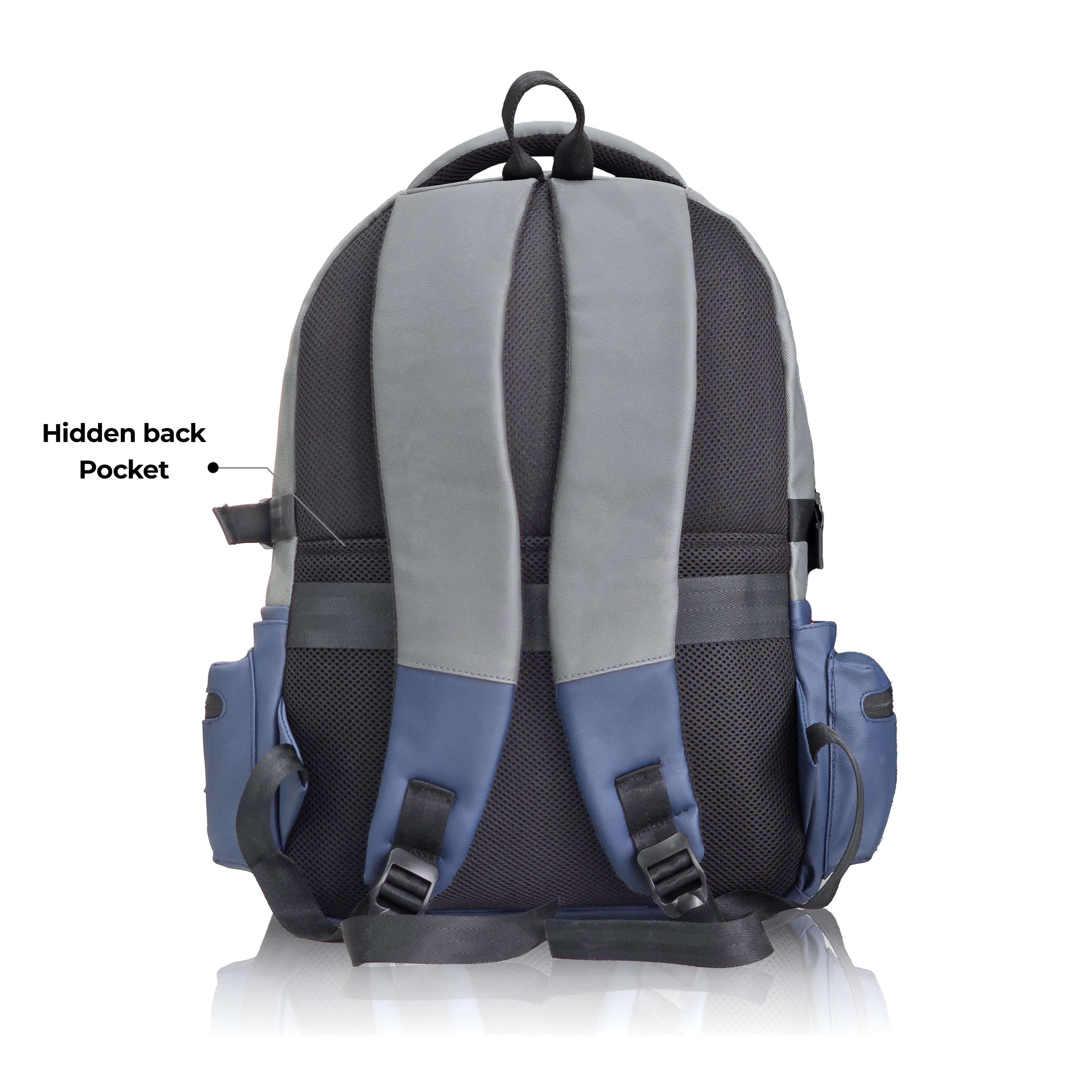 Glitch Laptop Backpack| Navy Blue-Grey Monkey Troopers